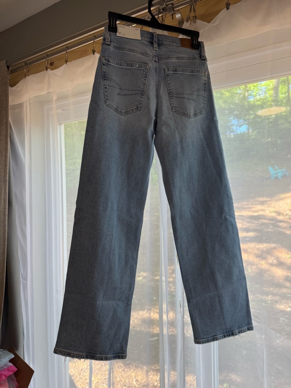 American Eagle Stovepipe Jeans 00 24W High Rise Jeans Strigid NWT - Picture 5 of 7